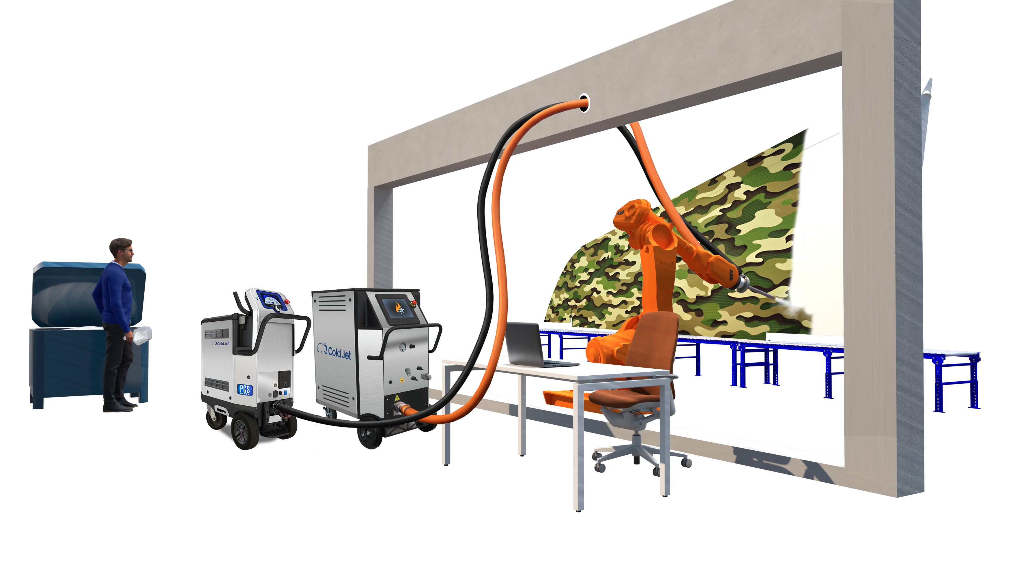 Cold Jet IBS Level 6 dry ice cleaning system with TEC1200 and Aero2 Ultra