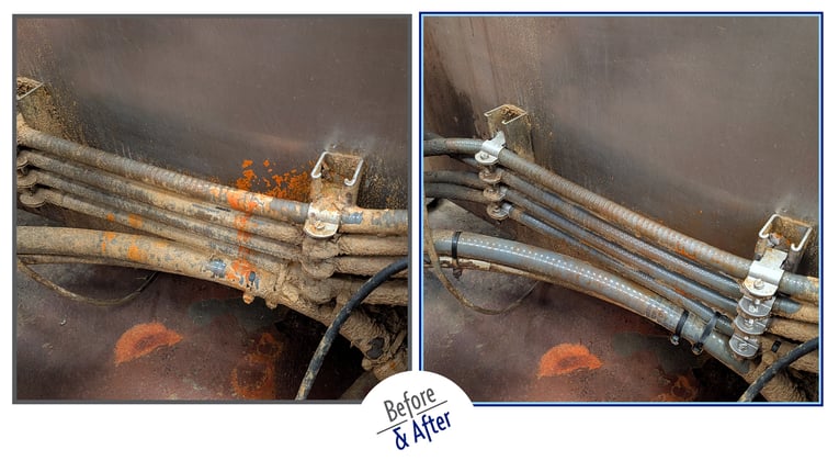 Cleaning hot sauce and rust from food processing and packaging equipment with dry ice blasting