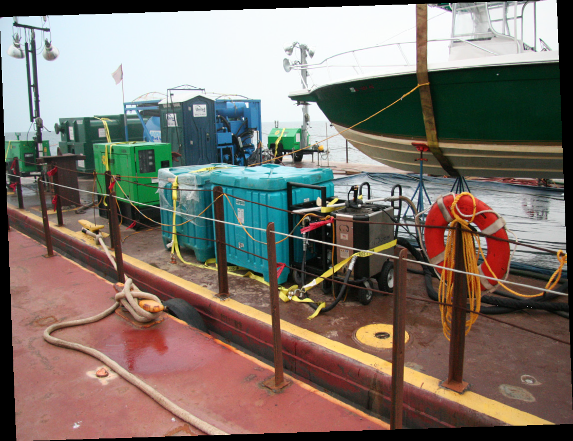 How vessels were safely decontaminated after environmental disaster