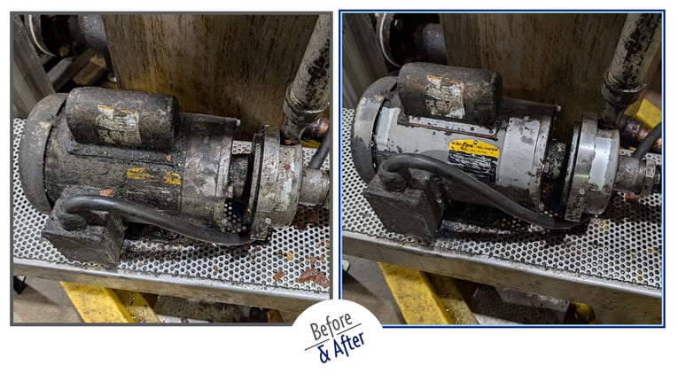 Dry ice blasting_motor_Before_After