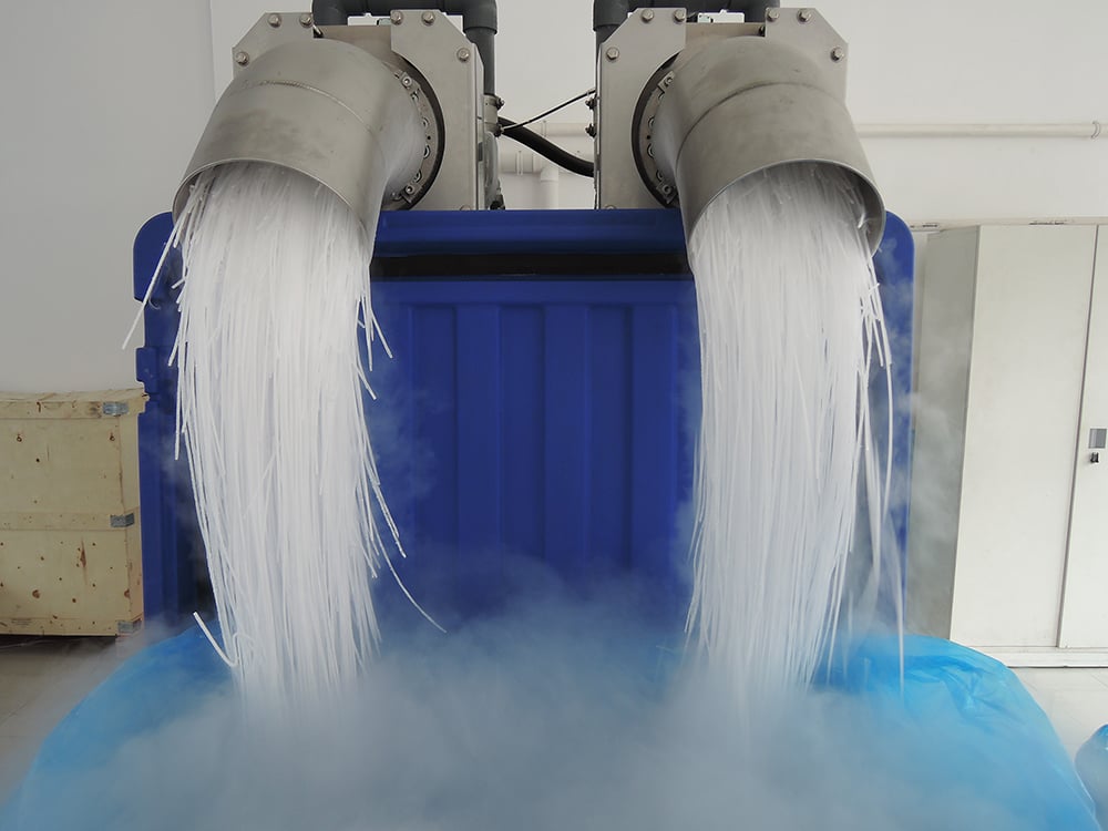 Picture High Density Dry Ice made by Cold Jet pelletizer