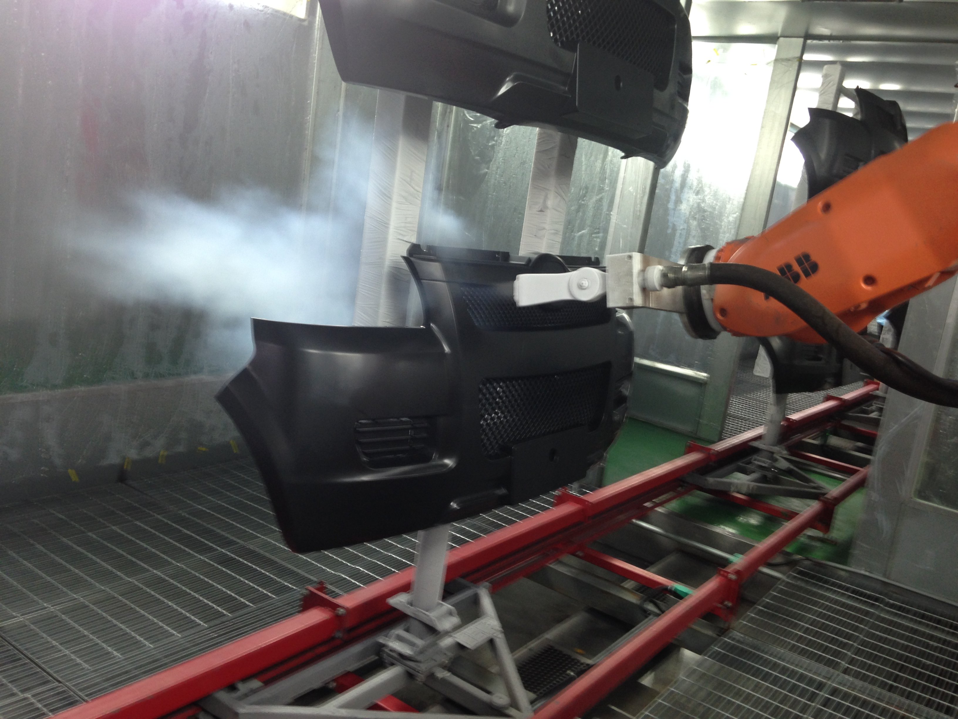 Automated dry ice blasting surface prep