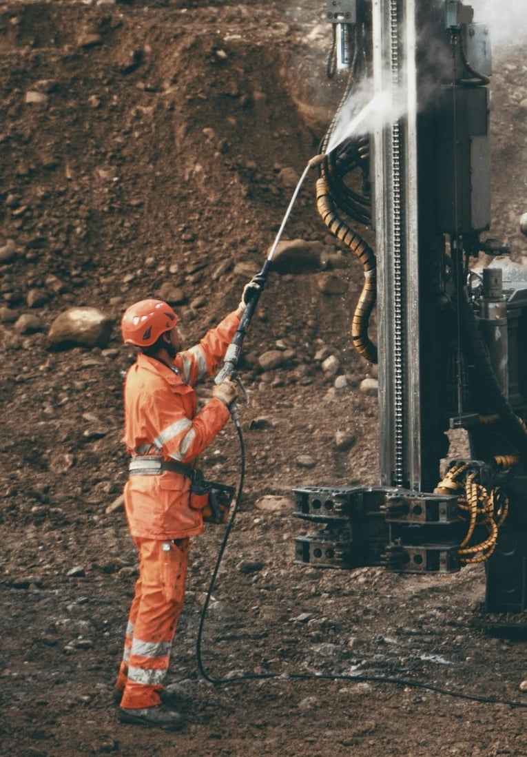 pressure washing construction equipment